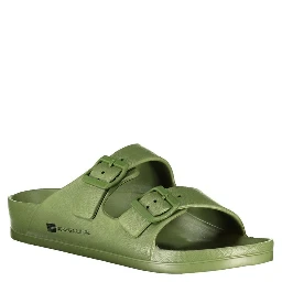 Green Plastic Men Sandal