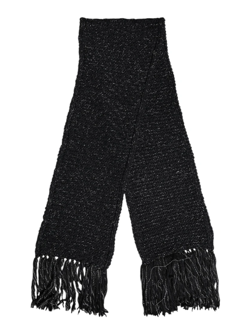 Black Cashmere Neck Warmer Wrap Shawl Scarf