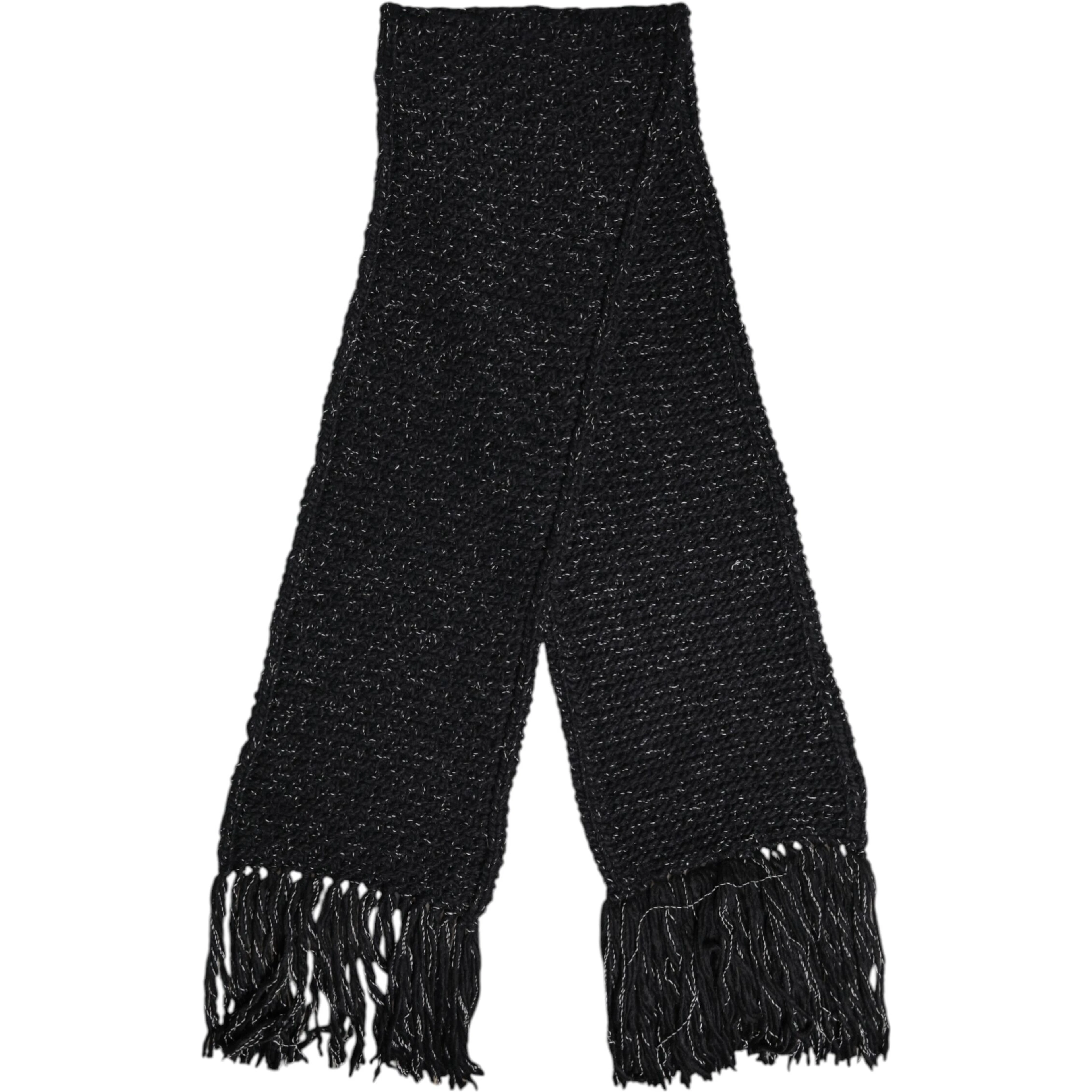 Black Cashmere Neck Warmer Wrap Shawl Scarf