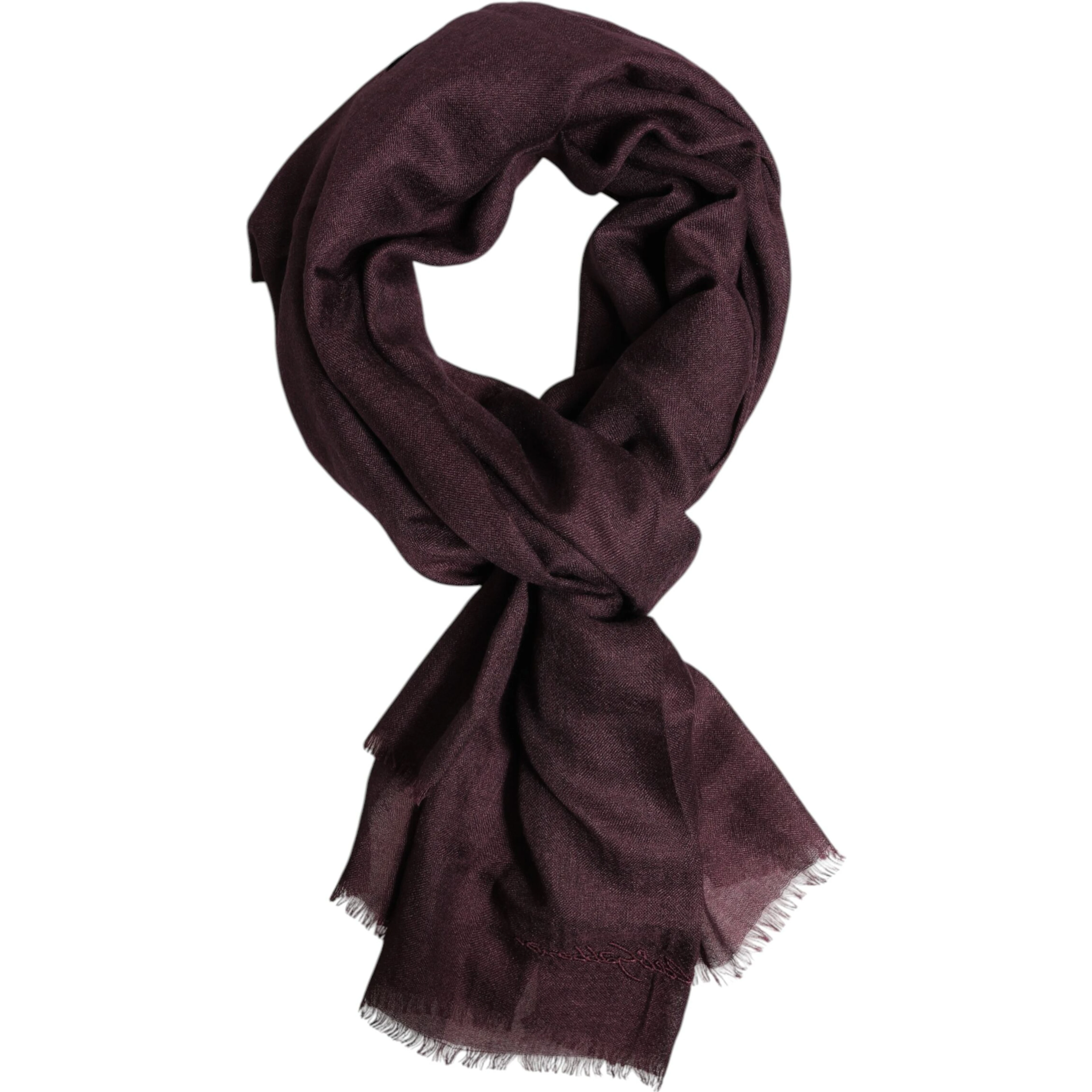 Maroon Cashmere Neck Warmer Wrap Shawl Scarf