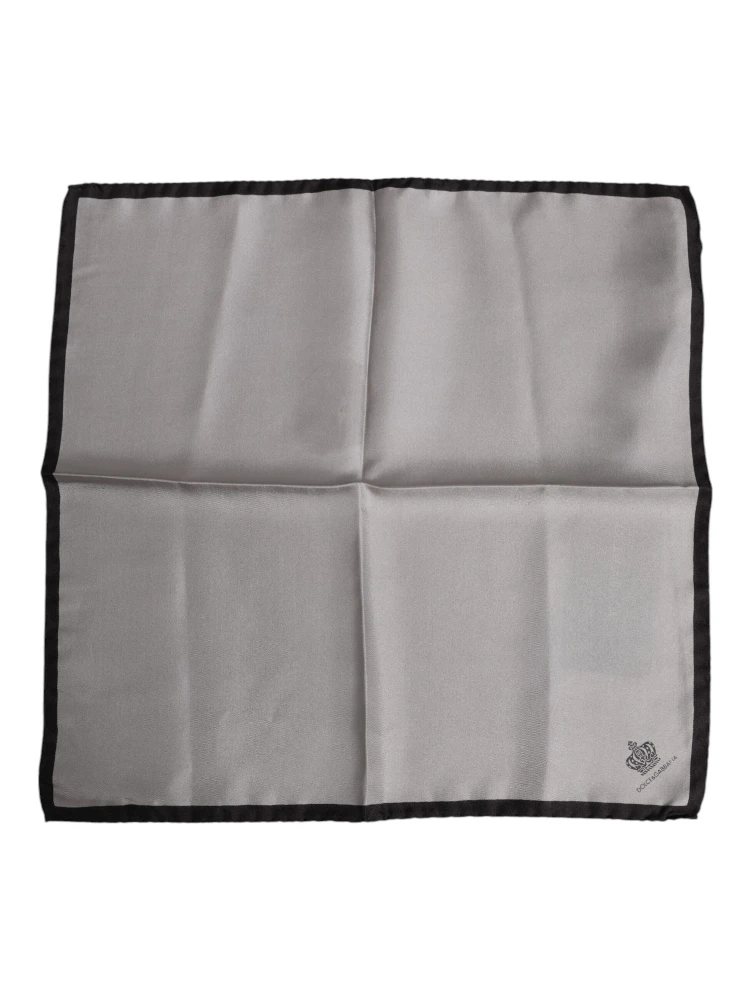Gray DG Crown Silk Square Men Foulard Scarf alternative