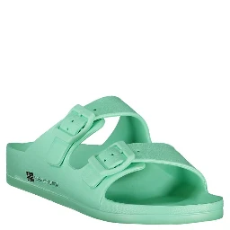 Green Plastic Women Sandal