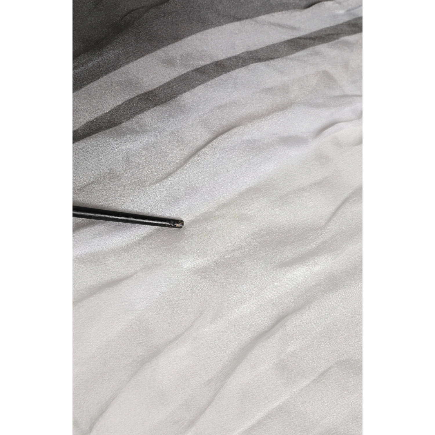 White Black Silk Warmer Wrap Foulard Scarf