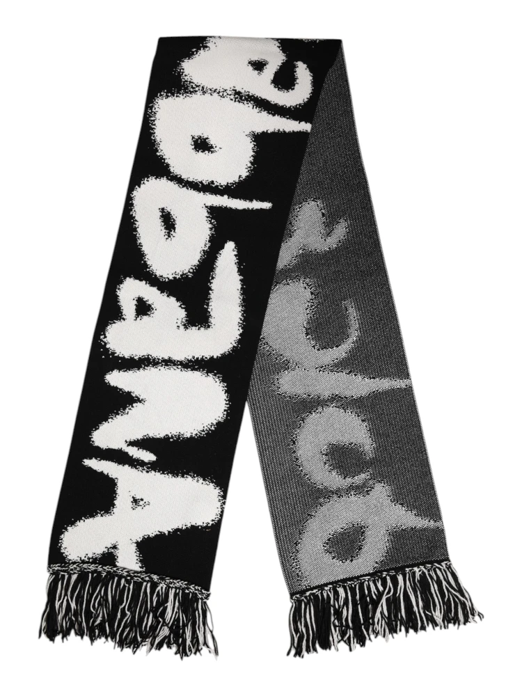 Black Logo Neck Warmer Wrap Men Shawl Scarf alternative
