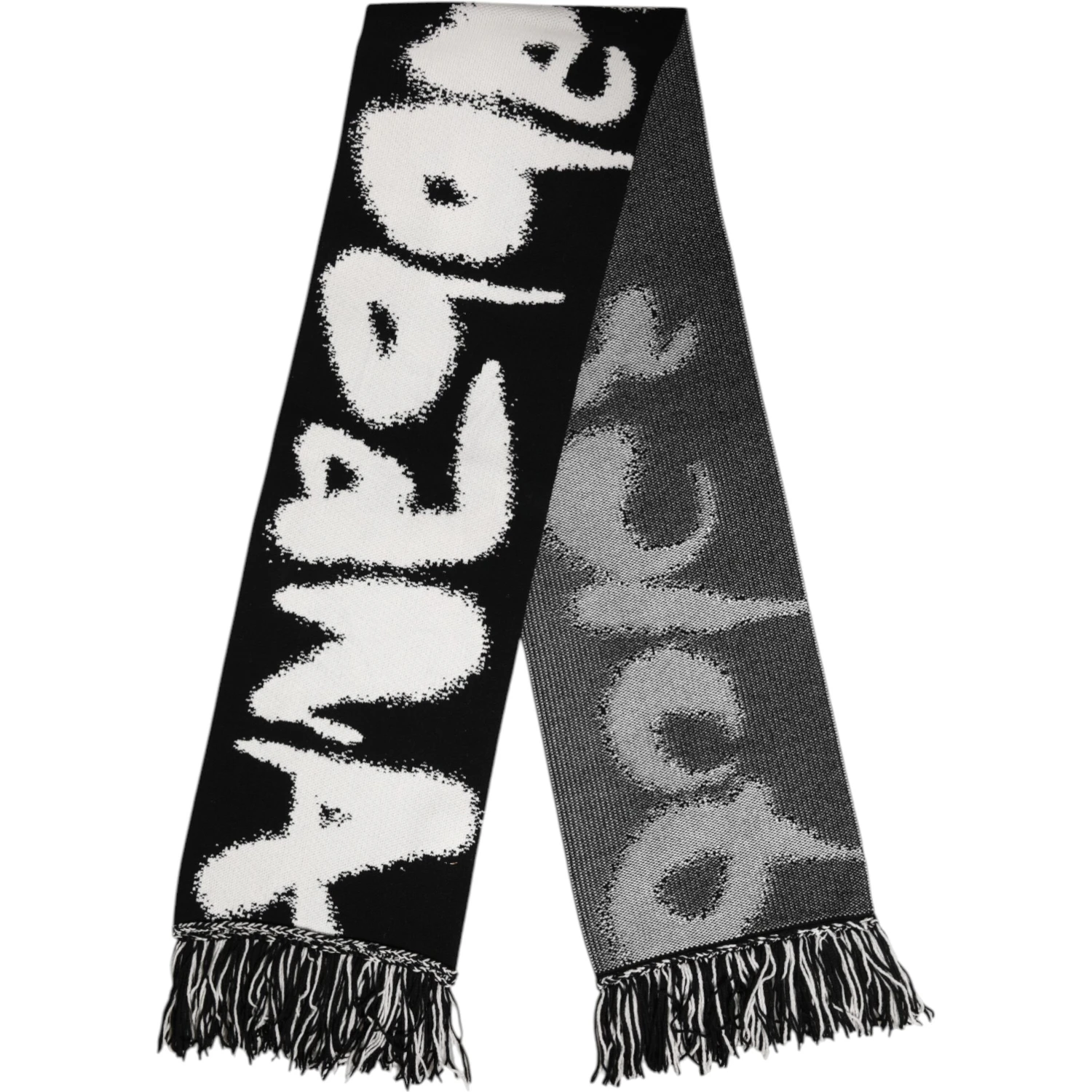 Black Logo Neck Warmer Wrap Men Shawl Scarf