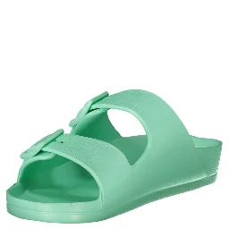 Green Plastic Women Sandal
