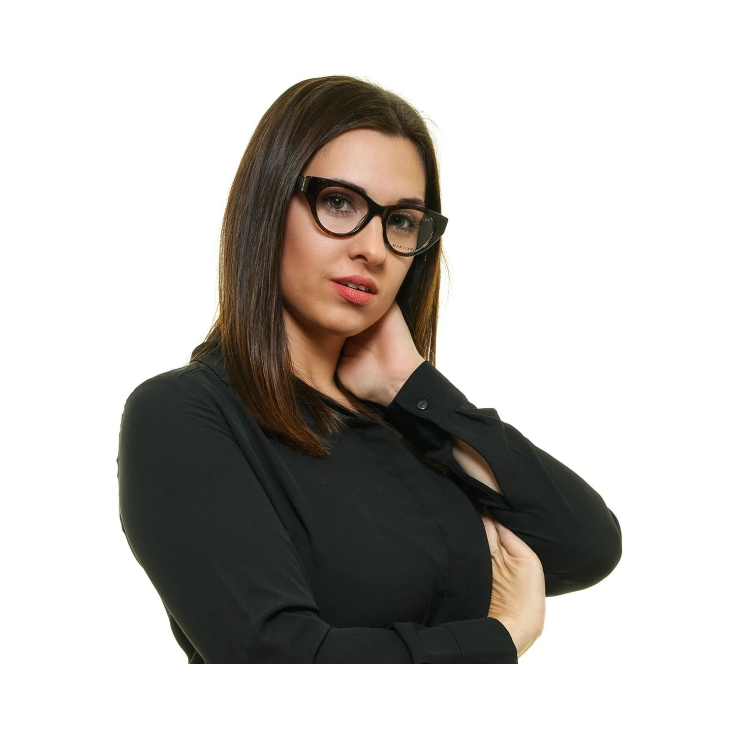 نظارات بلاستيكية بنية اللون (إطارات)