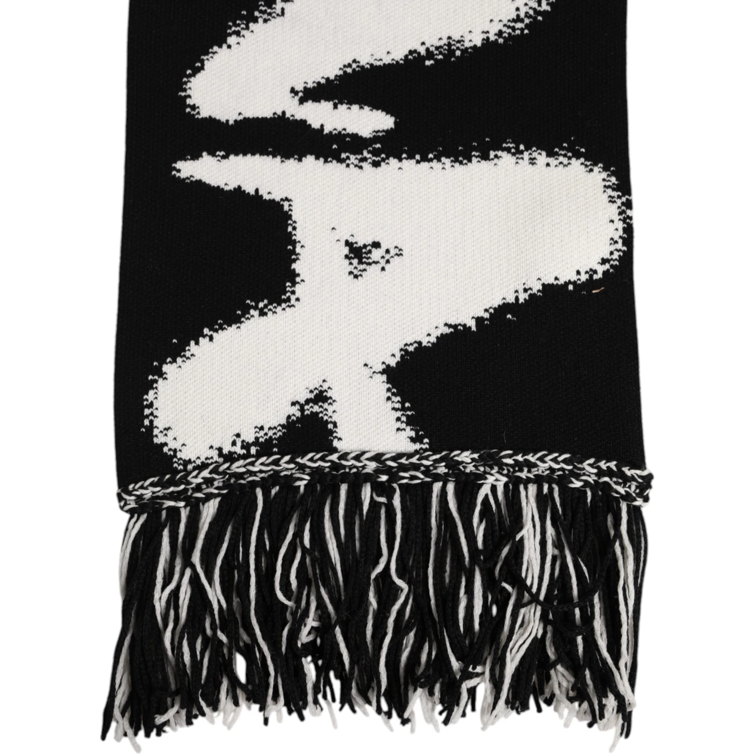 Black Logo Neck Warmer Wrap Men Shawl Scarf