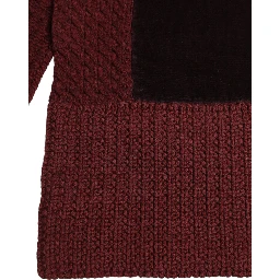 Maroon Black Neck Warmer Wrap Shawl Scarf