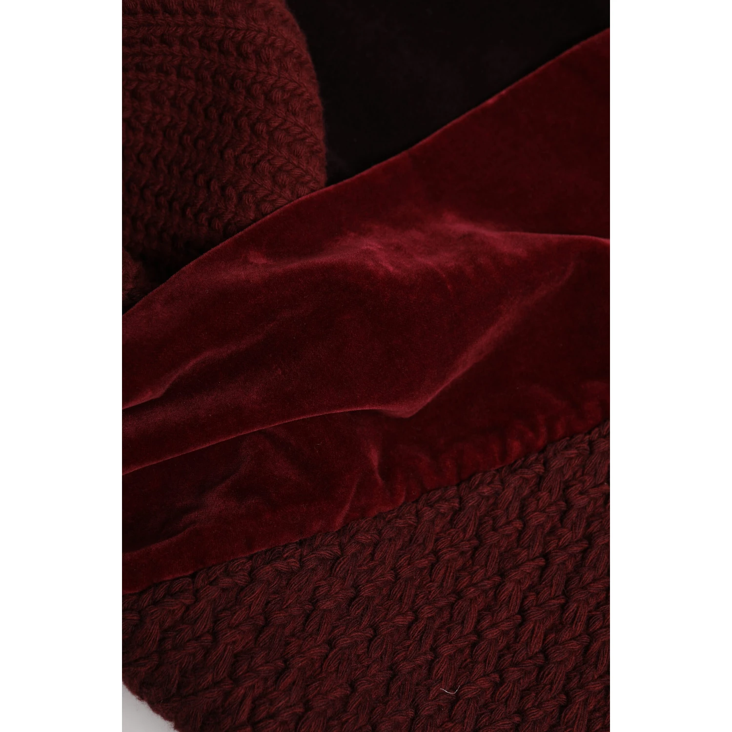 Maroon Black Neck Warmer Wrap Shawl Scarf