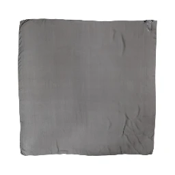 Gray Black Silk Square Women Foulard Scarf