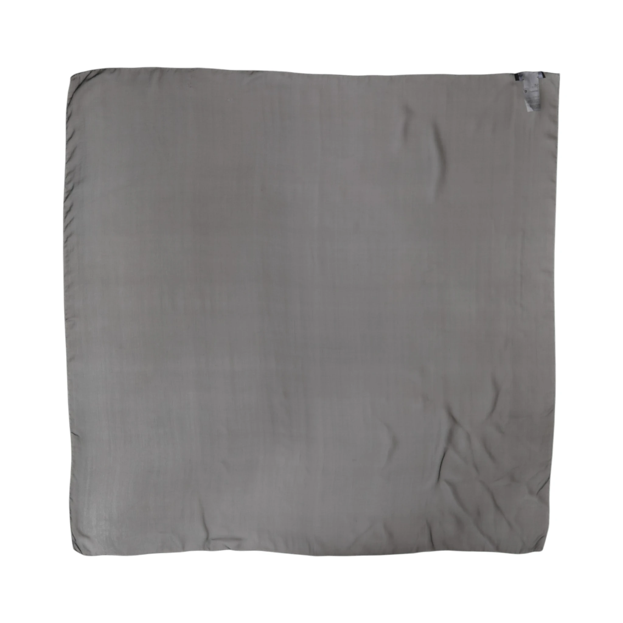 Gray Black Silk Square Women Foulard Scarf