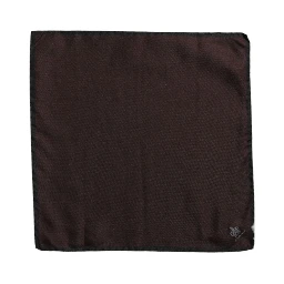 Brown DG Crown Silk Square Men Foulard Scarf