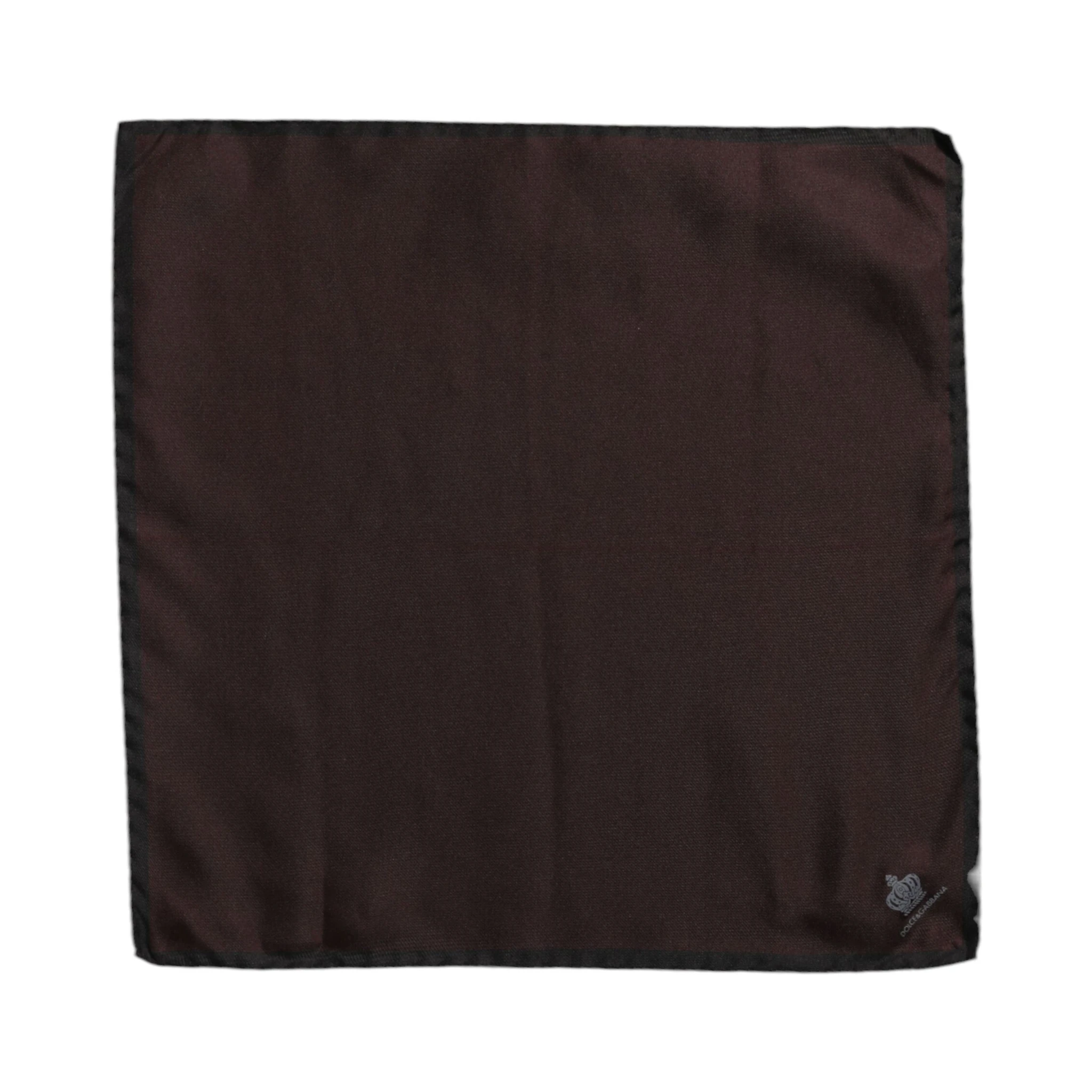Brown DG Crown Silk Square Men Foulard Scarf