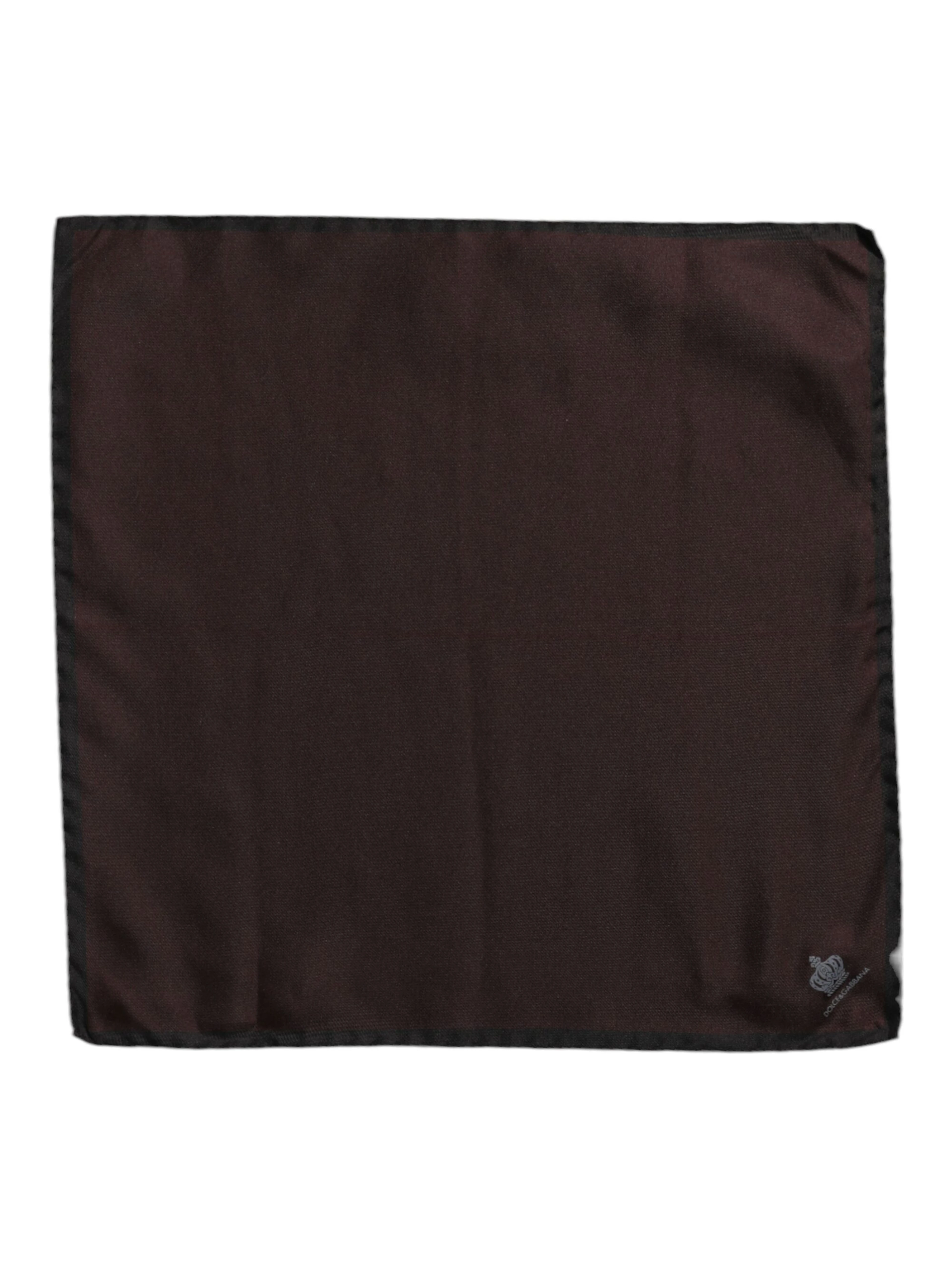 Brown DG Crown Silk Square Men Foulard Scarf