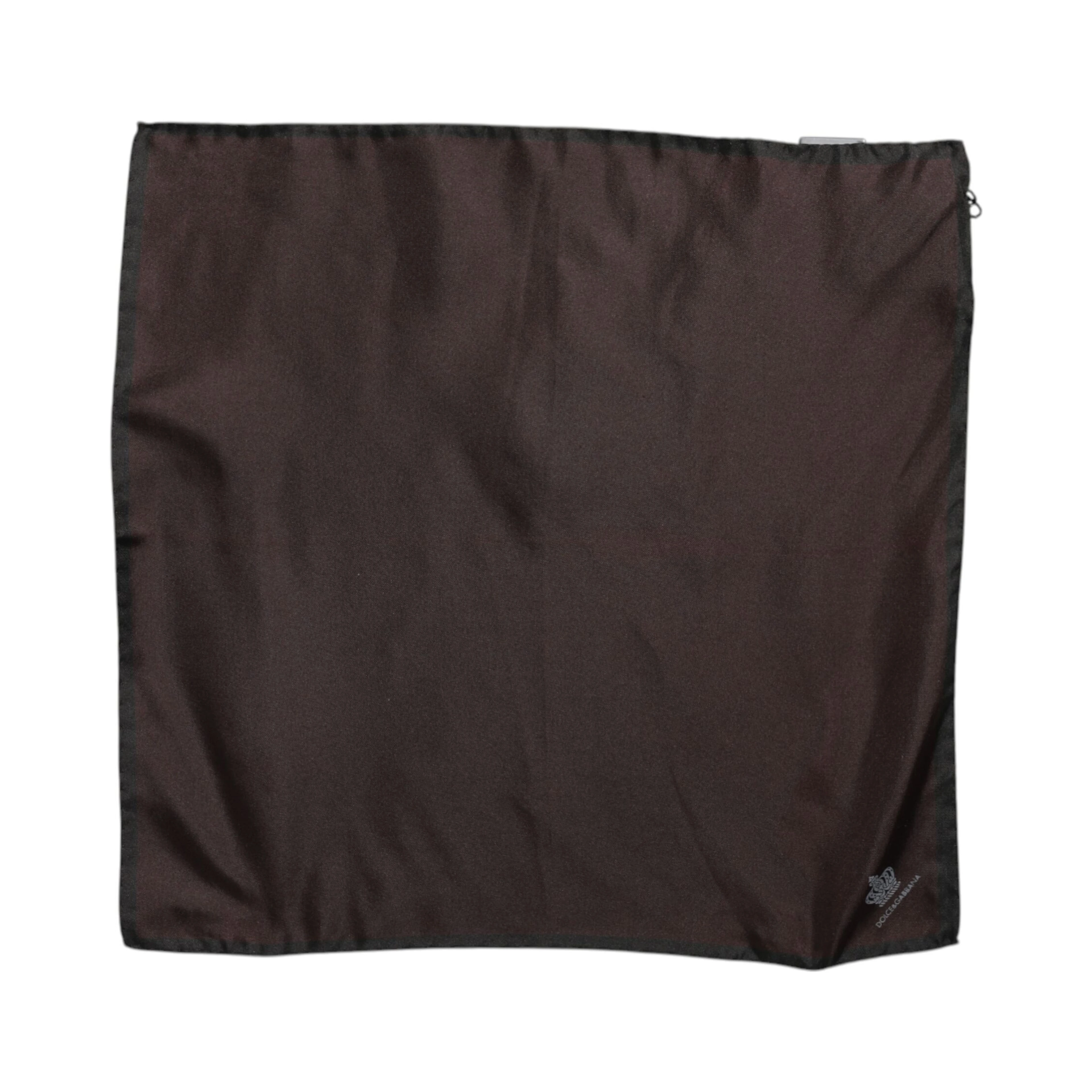 Brown DG Crown Silk Square Men Foulard Scarf