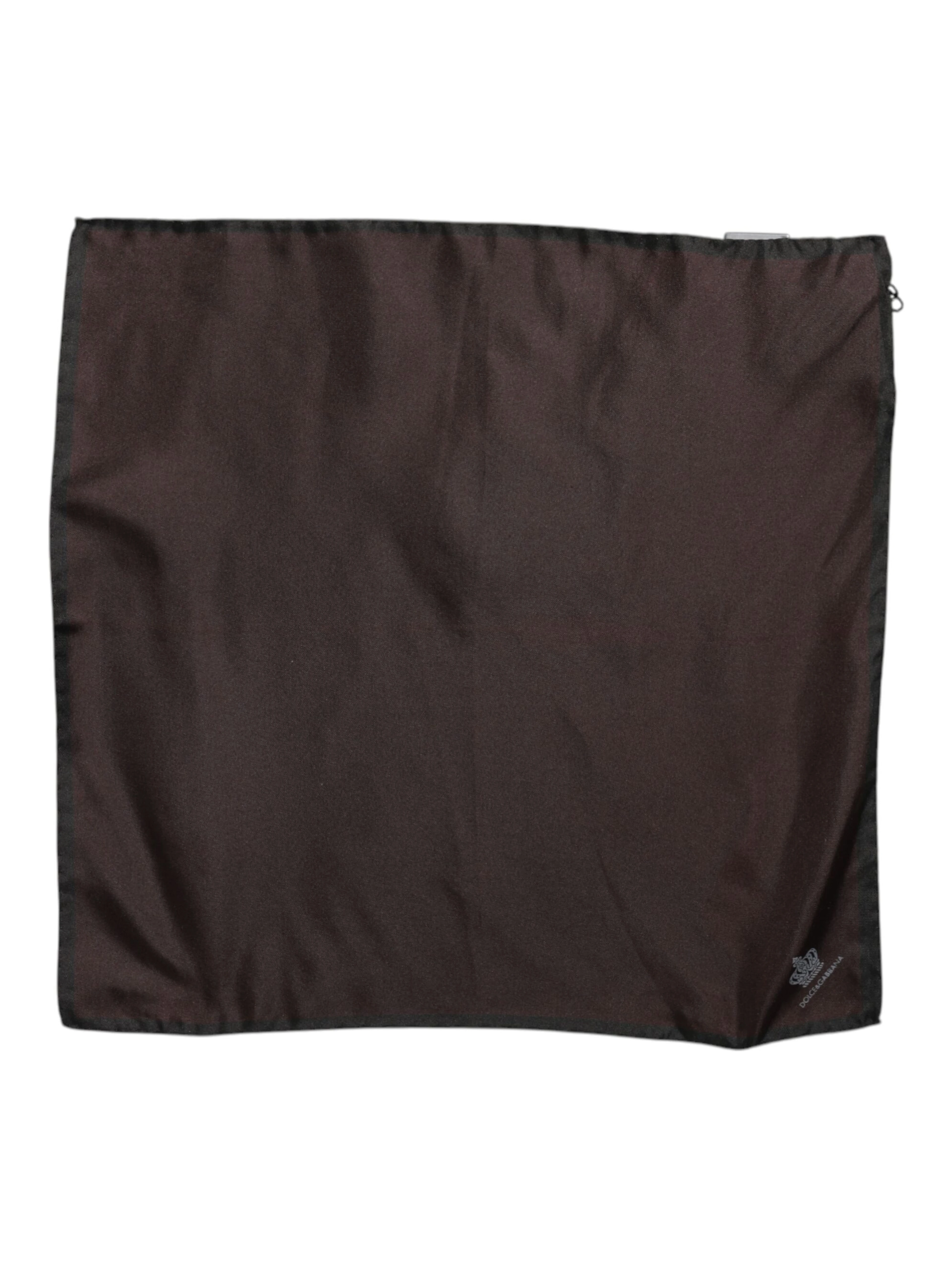 Brown DG Crown Silk Square Men Foulard Scarf