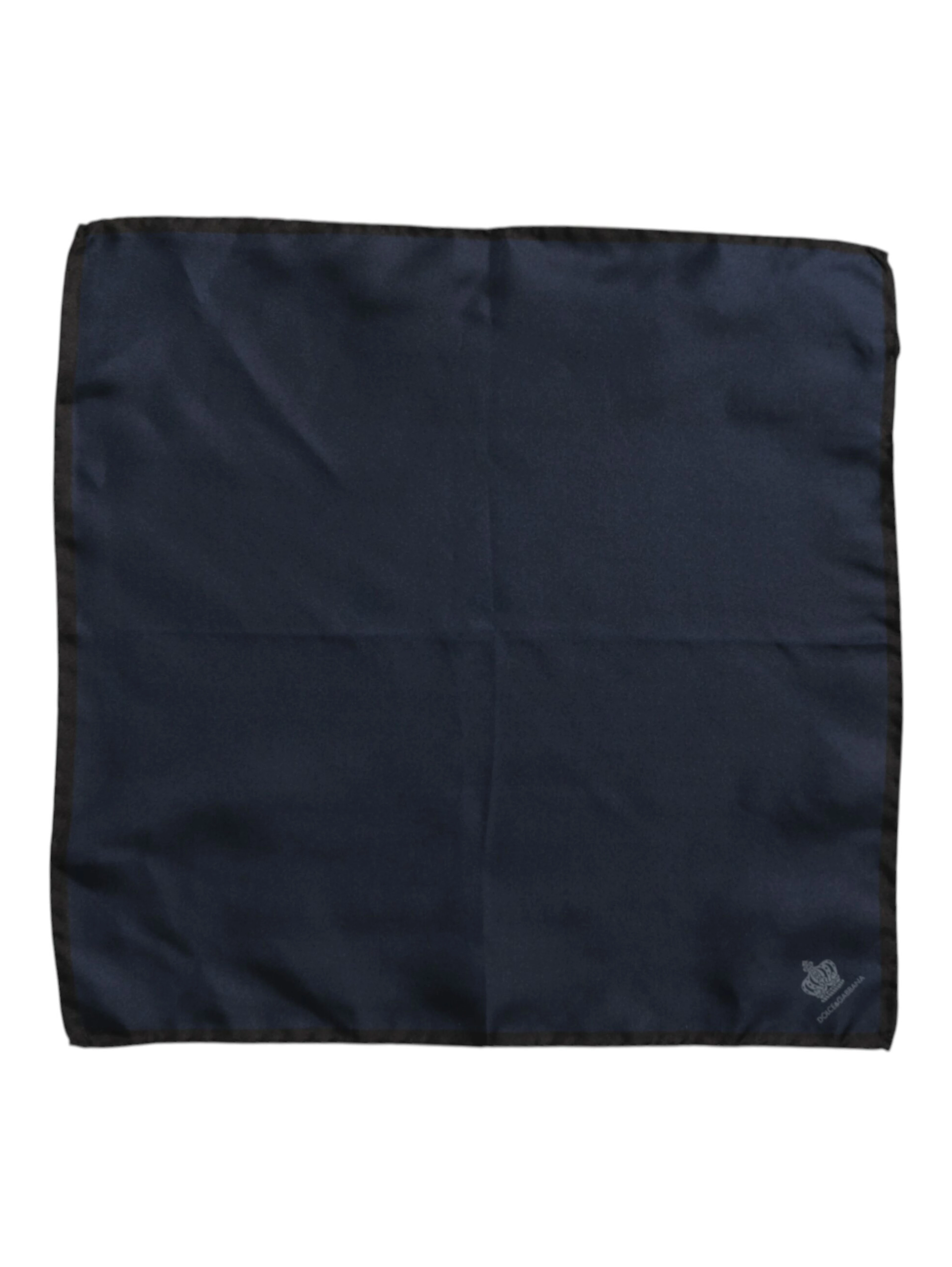 Blue DG Crown Silk Square Men Foulard Scarf