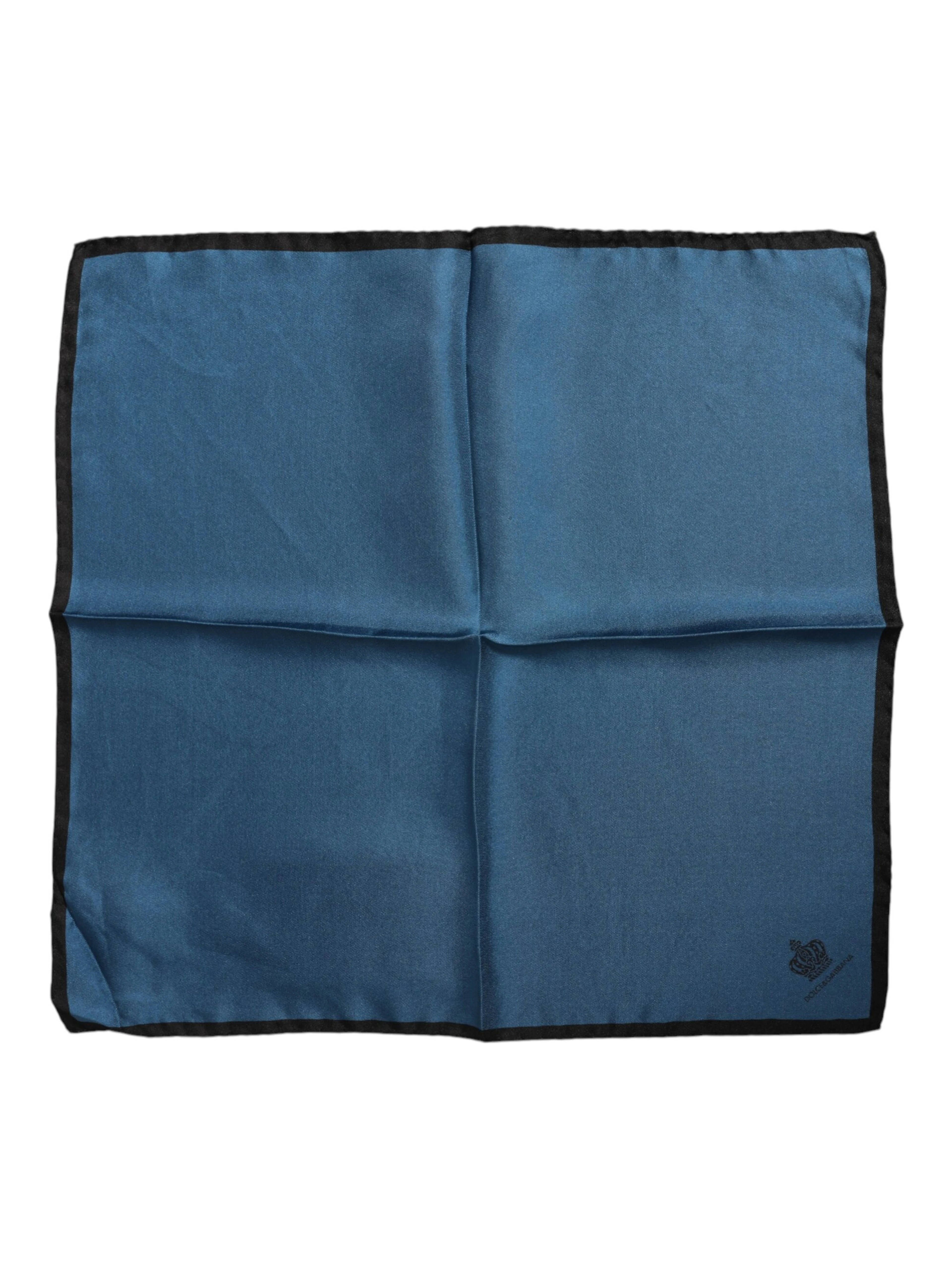 Blue DG Crown Silk Square Men Foulard Scarf