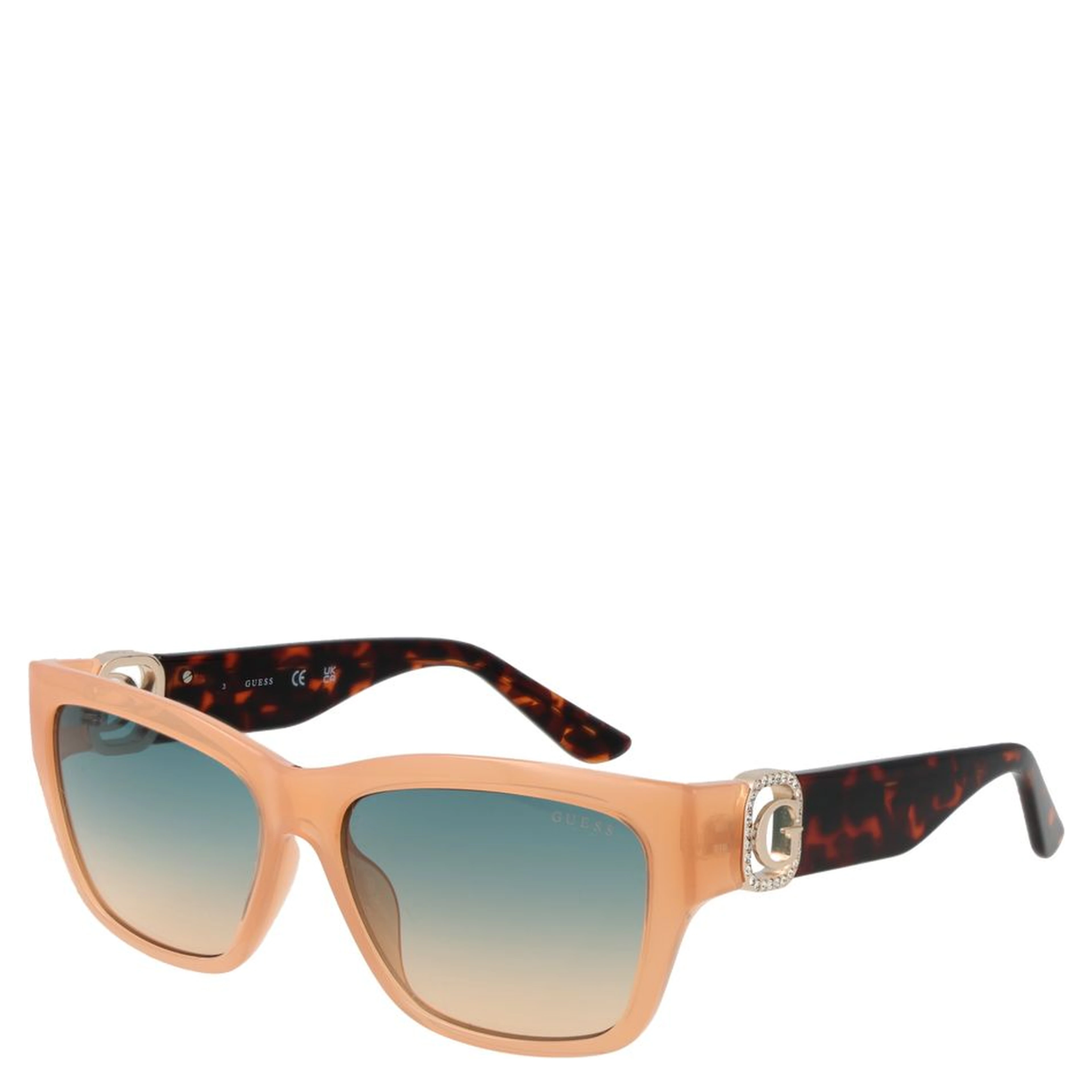 Beige Stainless Steel Sunglasses