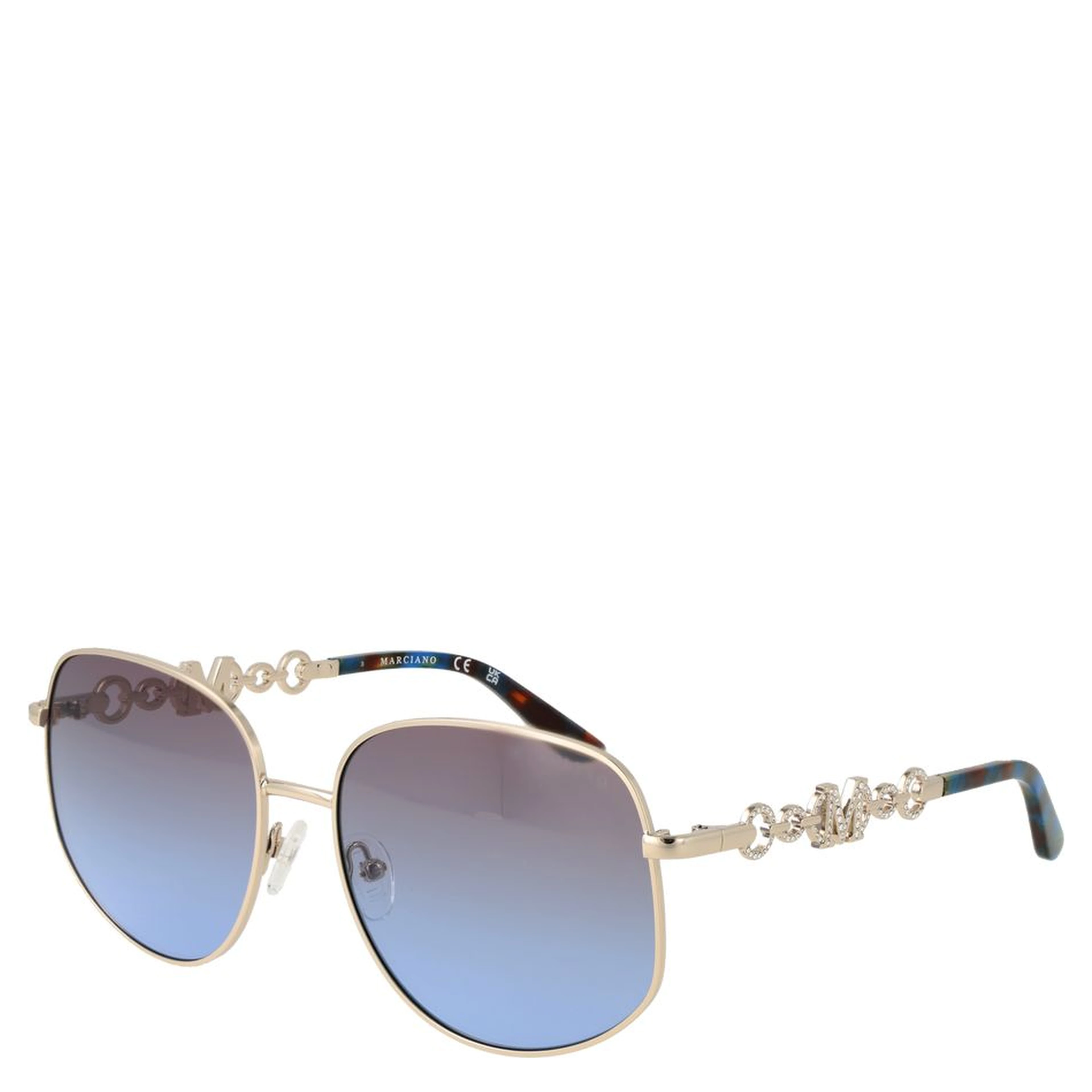 نظارات شمسية معدنية ذهبية