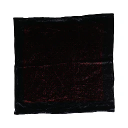 Black Red Viscose Square Men Foulard Scarf