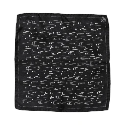 Black White Printed Square Men Foulard Scarf