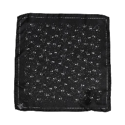 Black White Printed Square Men Foulard Scarf