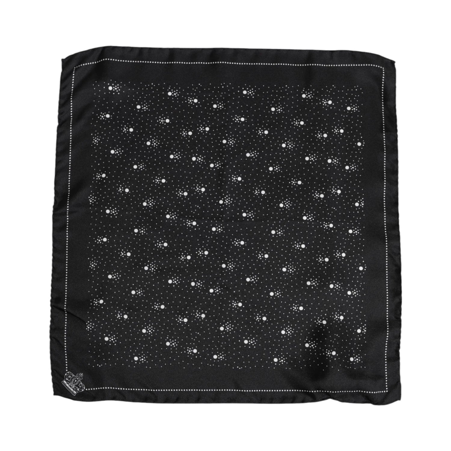 Black White Printed Square Men Foulard Scarf