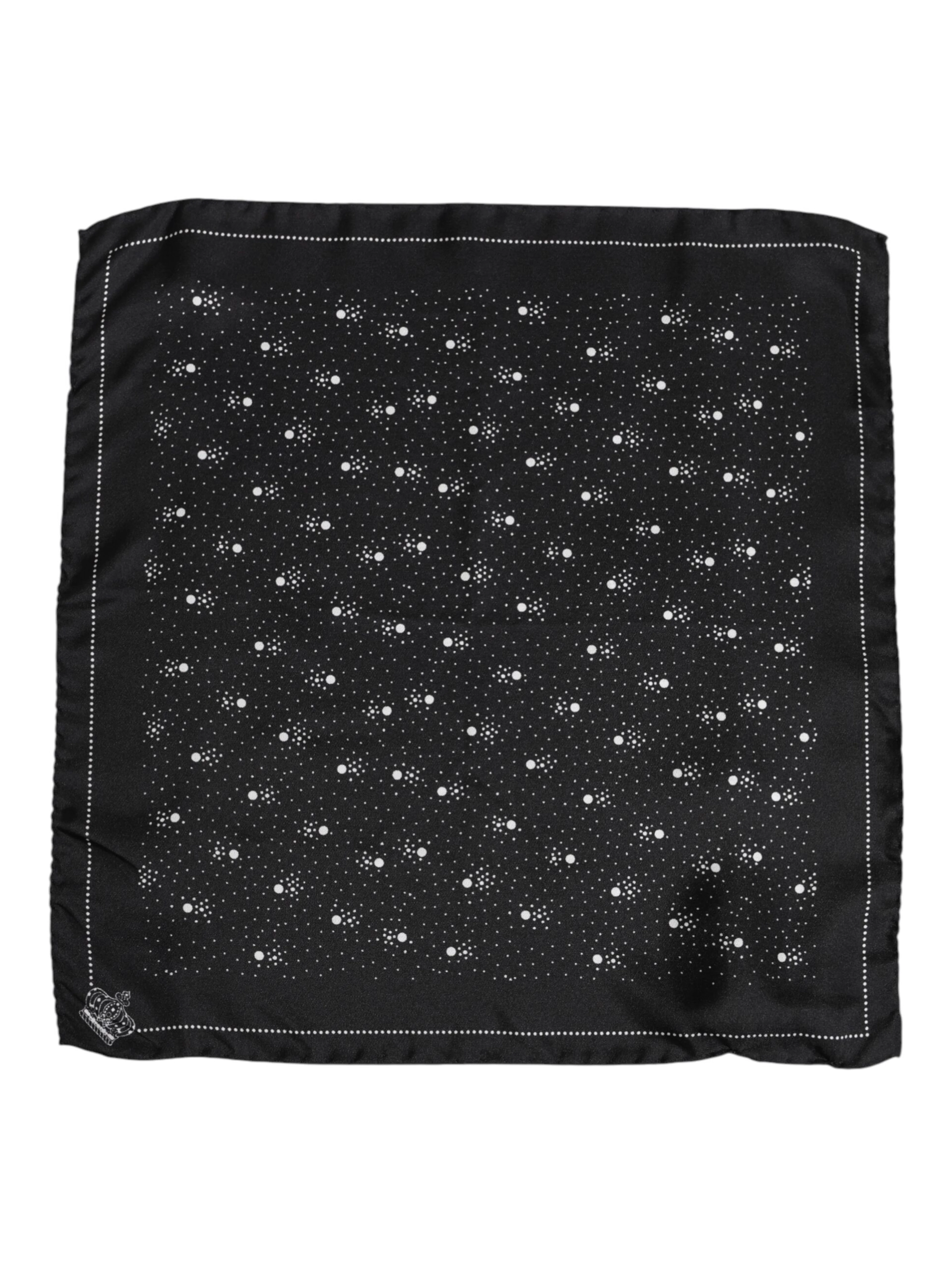 Black White Printed Square Men Foulard Scarf