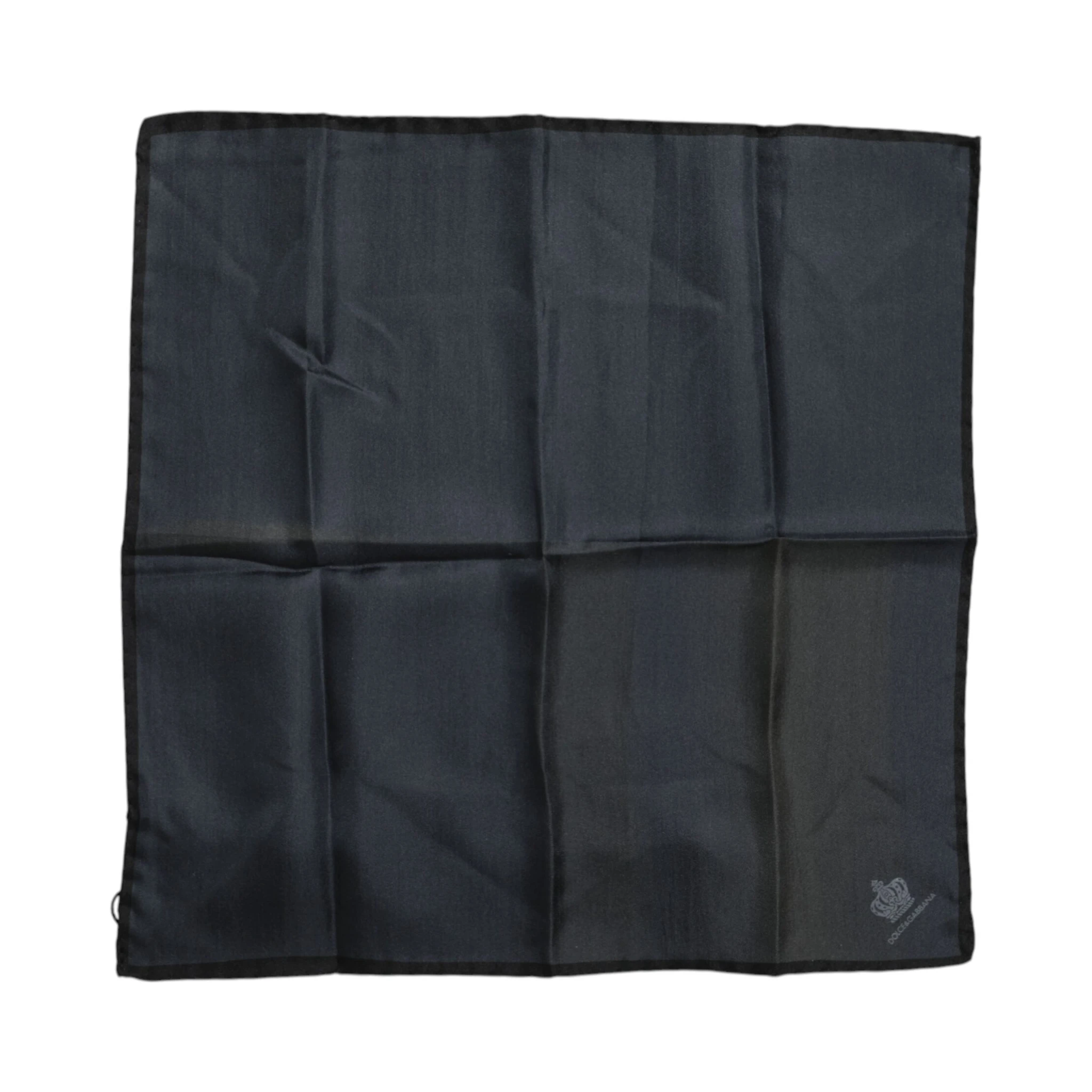 Blue DG Crown Silk Square Men Foulard Scarf