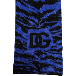 Blue Black Logo Neck Warmer Wrap Shawl Scarf