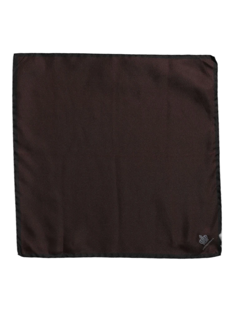 Brown DG Crown Silk Square Men Foulard Scarf alternative