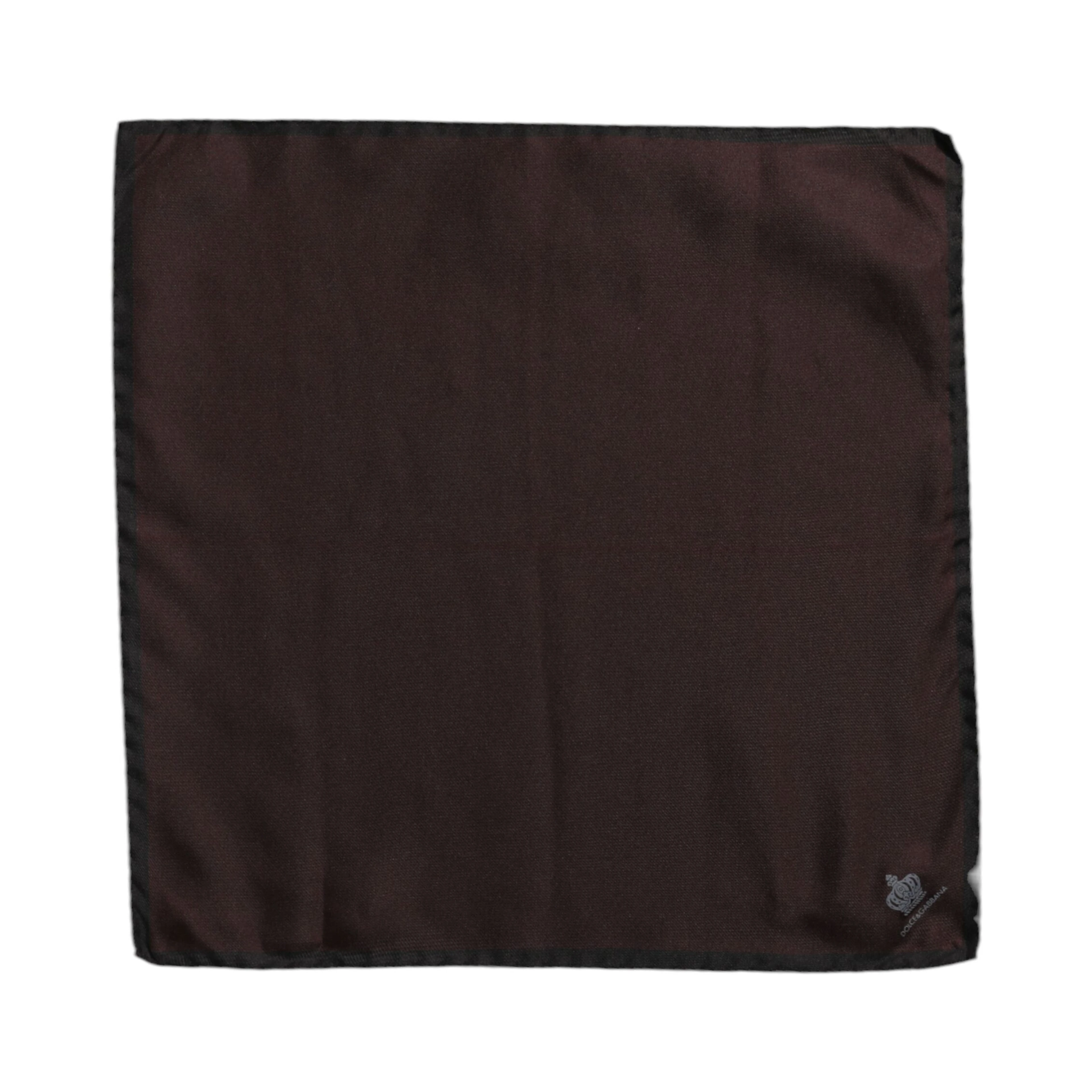 Brown DG Crown Silk Square Men Foulard Scarf