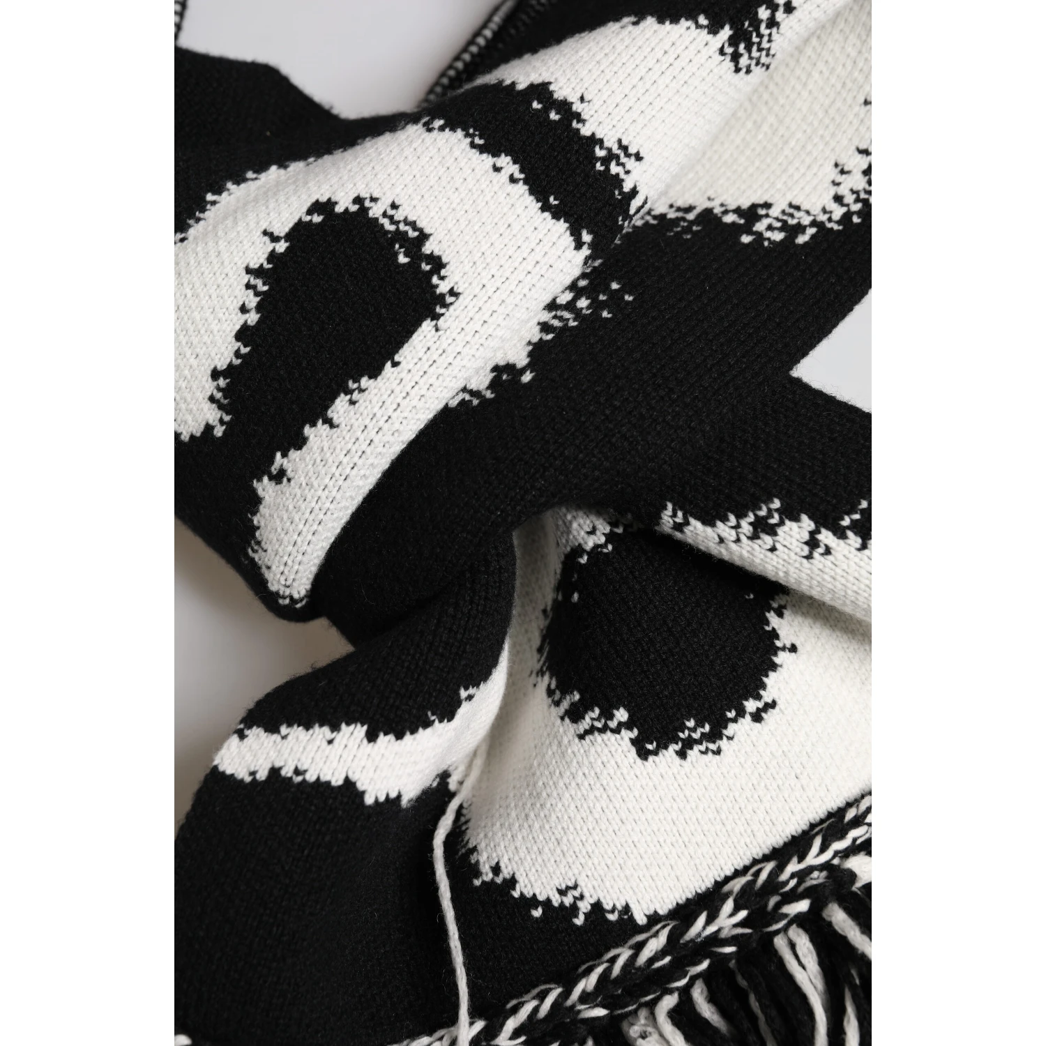 Black Logo Neck Warmer Wrap Men Shawl Scarf