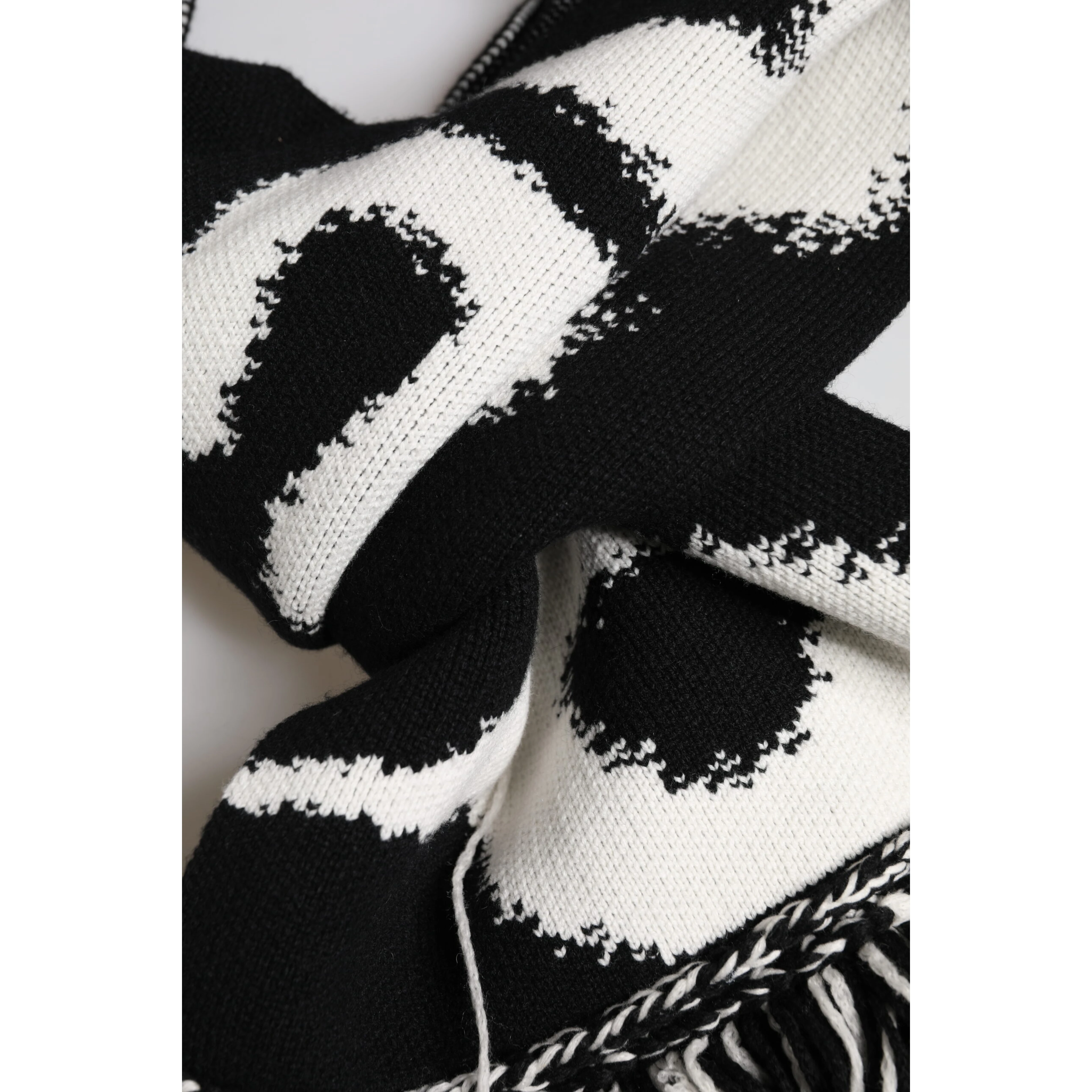 Black Logo Neck Warmer Wrap Men Shawl Scarf