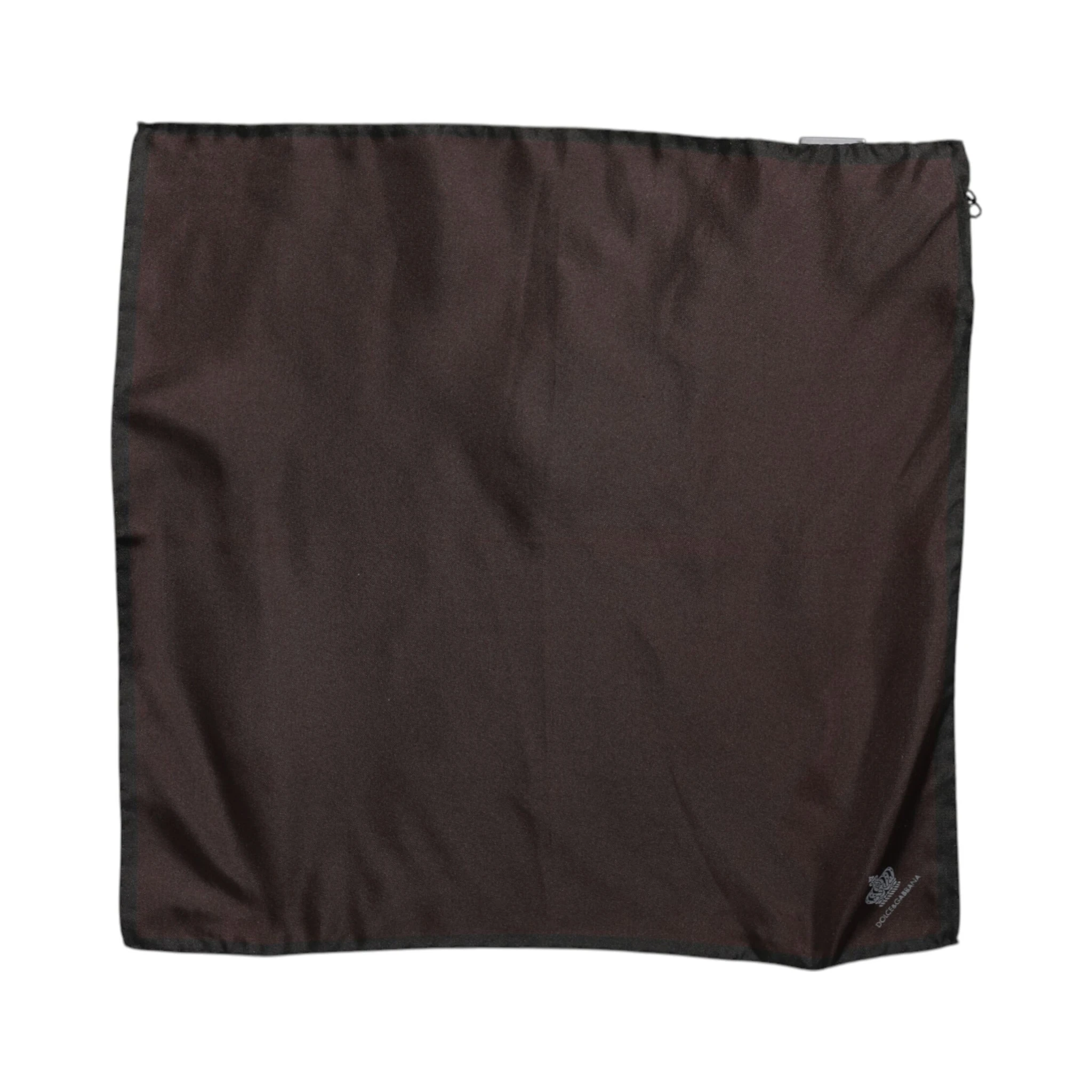 Brown DG Crown Silk Square Men Foulard Scarf