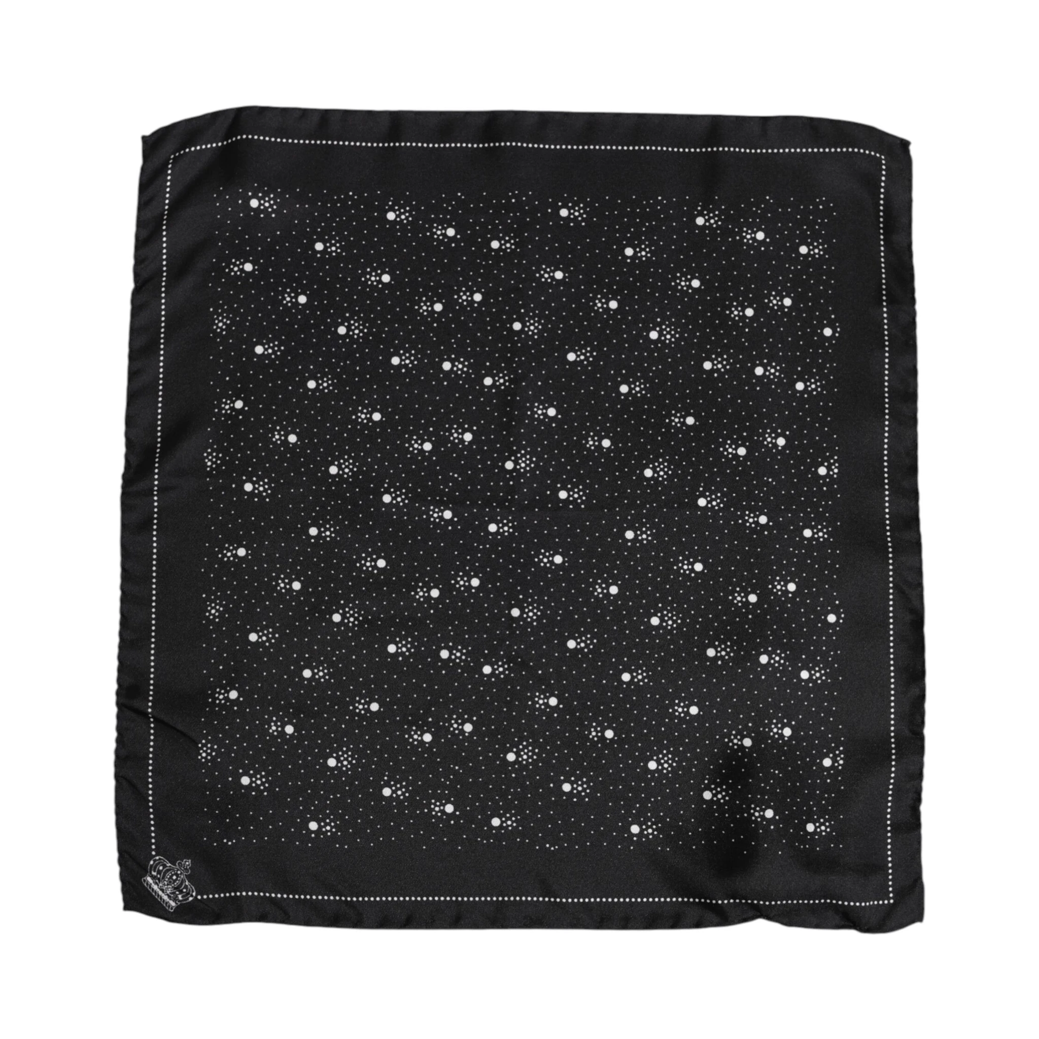 Black White Printed Square Men Foulard Scarf
