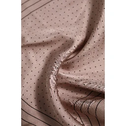Beige Dotted Silk Square Men Foulard Scarf