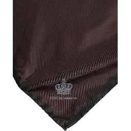 Brown DG Crown Silk Square Men Foulard Scarf