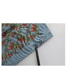 Gray Chilis Silk Square Men Foulard Scarf
