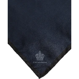 Blue DG Crown Silk Square Men Foulard Scarf