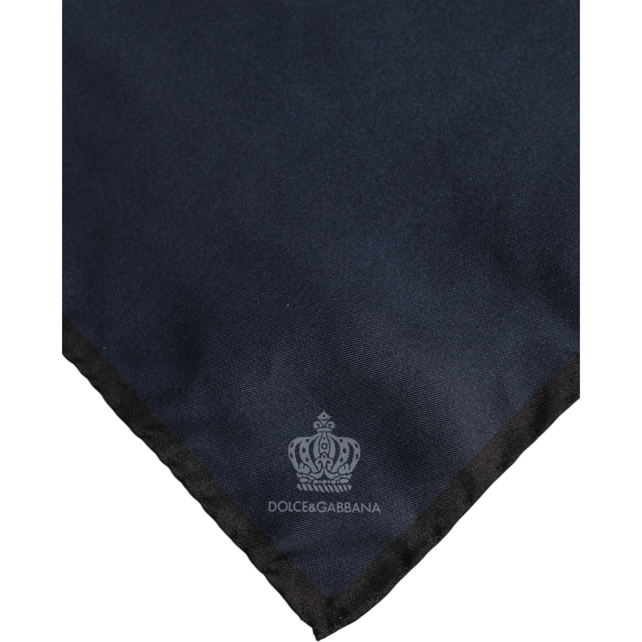 Blue DG Crown Silk Square Men Foulard Scarf