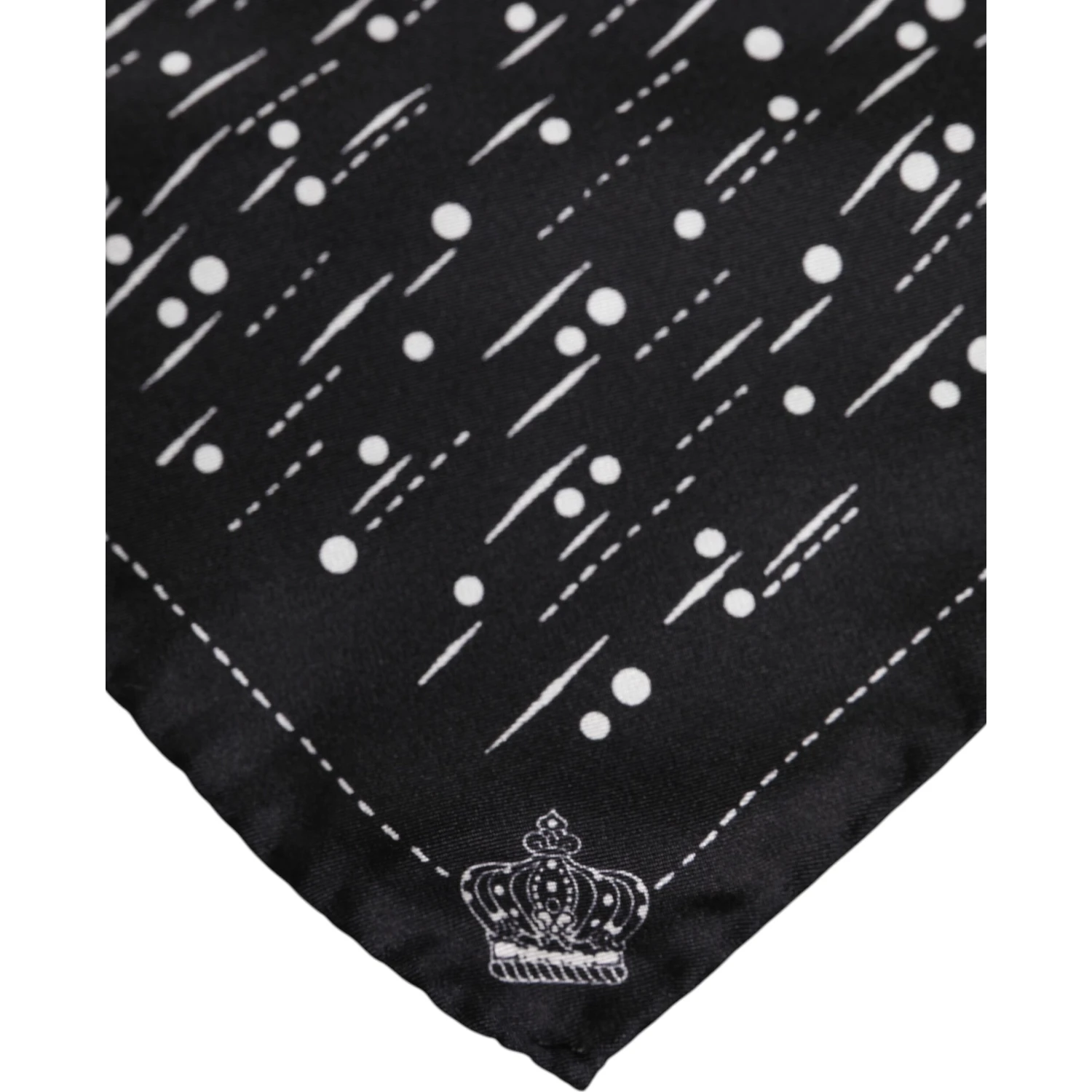 Black White Printed Square Men Foulard Scarf