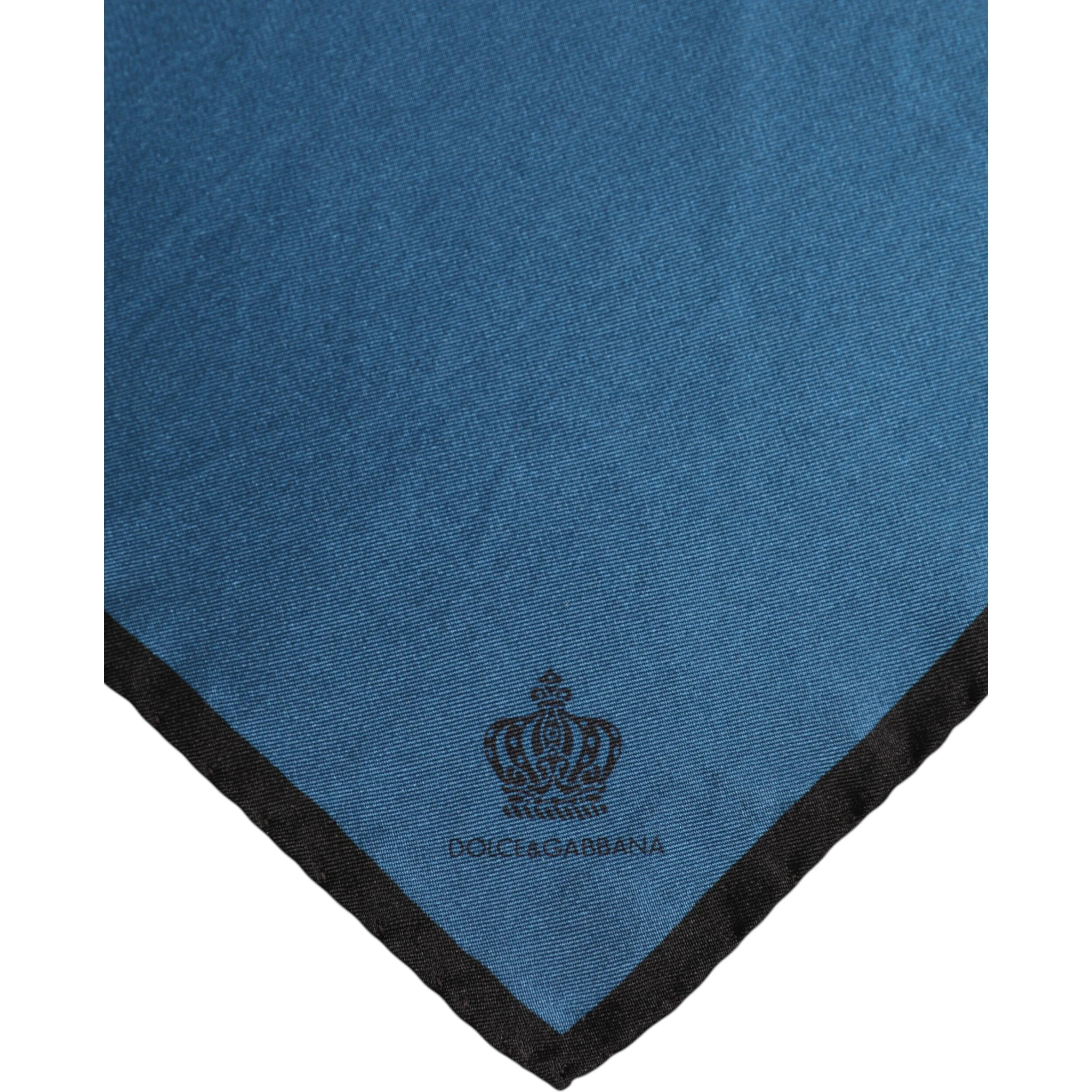 Blue DG Crown Silk Square Men Foulard Scarf