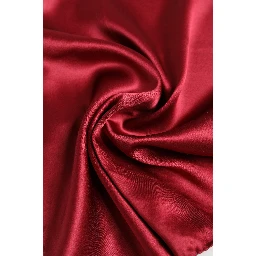 Red Solid Satin Silk Square Handkerchief Scarf