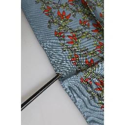 Gray Chilis Silk Square Men Foulard Scarf