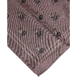 Brown Animal Print Square Foulard Scarf
