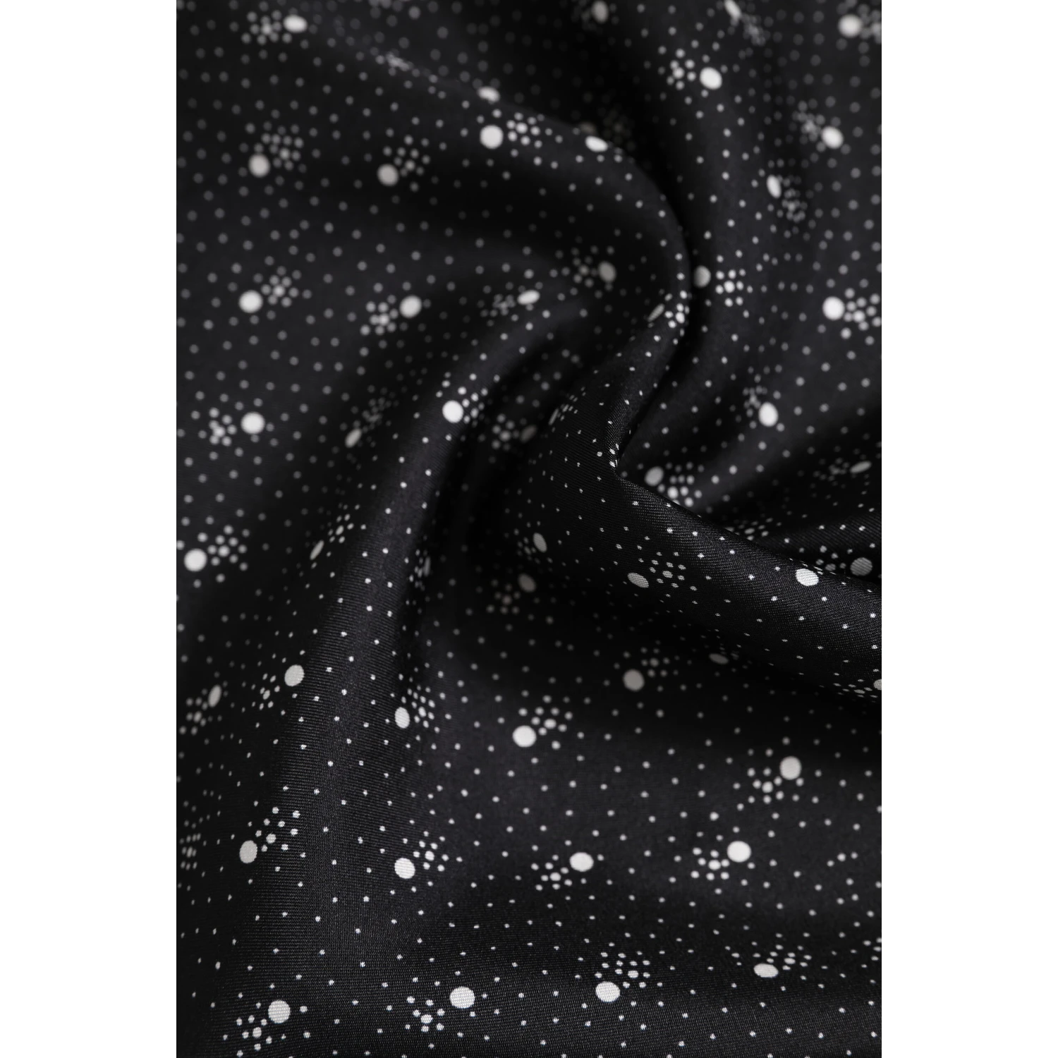 Black White Printed Square Men Foulard Scarf