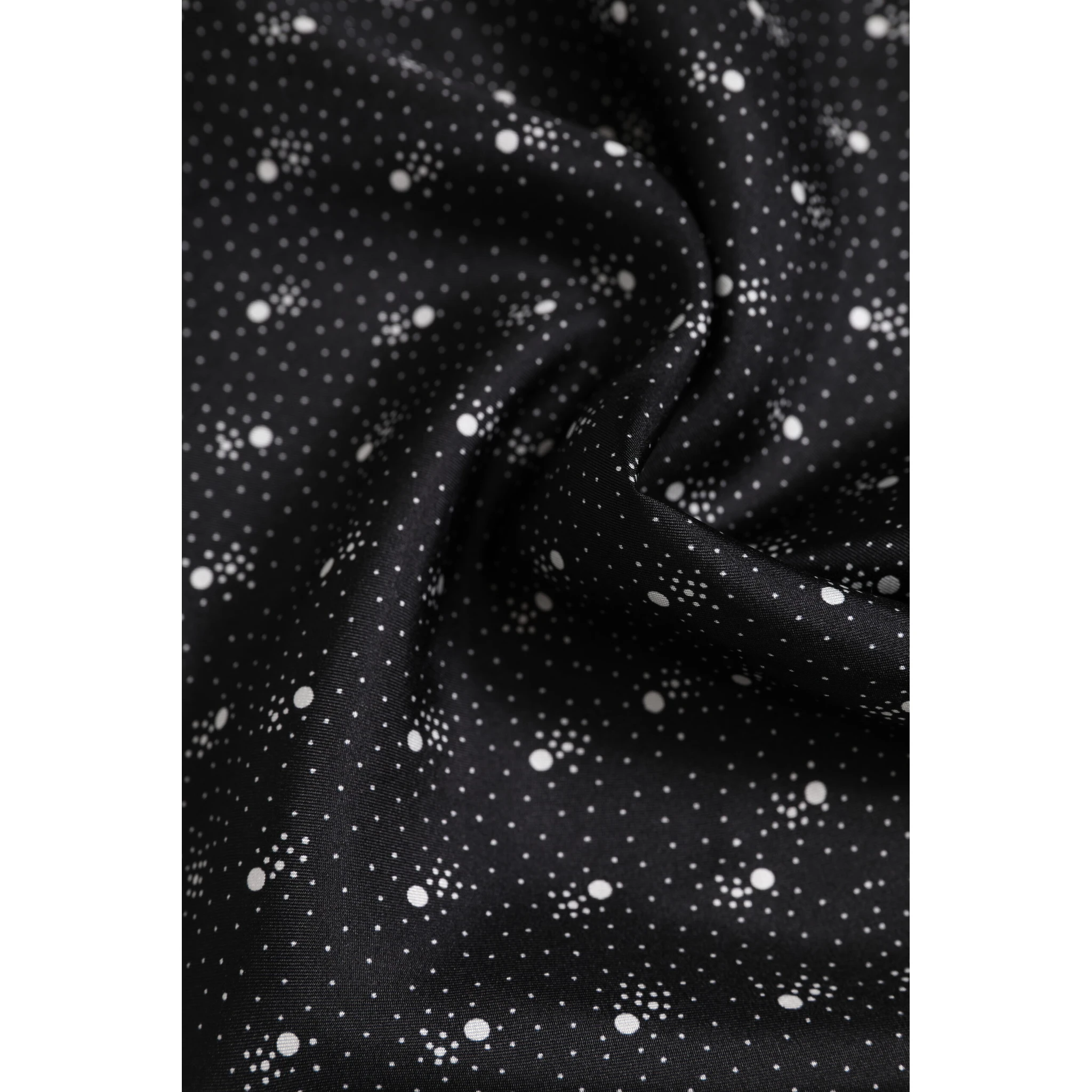 Black White Printed Square Men Foulard Scarf